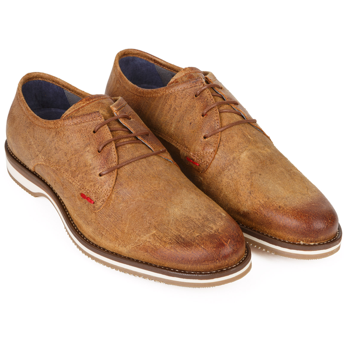 Fade Rough Aged Leather Derby Shoes