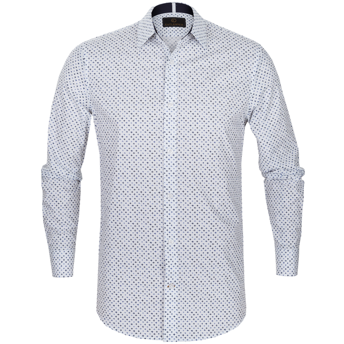 Seth Stretch Cotton Geometric Plus Print Shirt