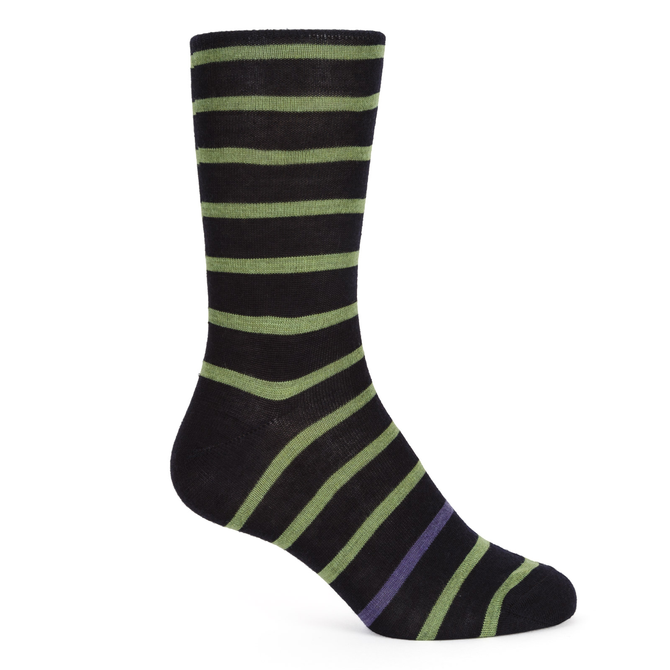 Odd Stripe Fine Wool Socks