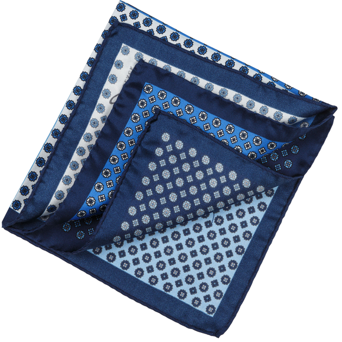 4-Way Regal Pattern Silk Pocket Square