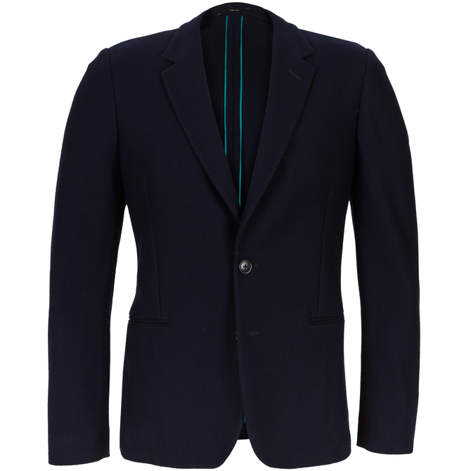 Tailored Fit Unstructured Waffle Knit Blazer