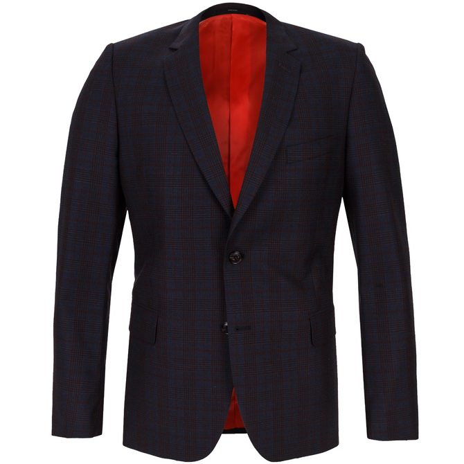 Soho Tailored Fit Wool/Silk Check Blazer