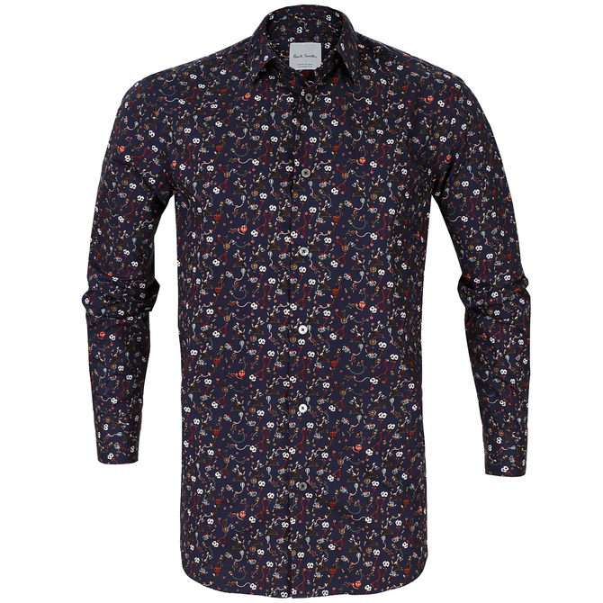 Soho Tailored Fit Balloon Floral Print Shirt