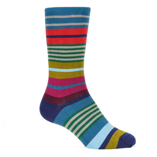 Fennel Stripe Cotton Socks