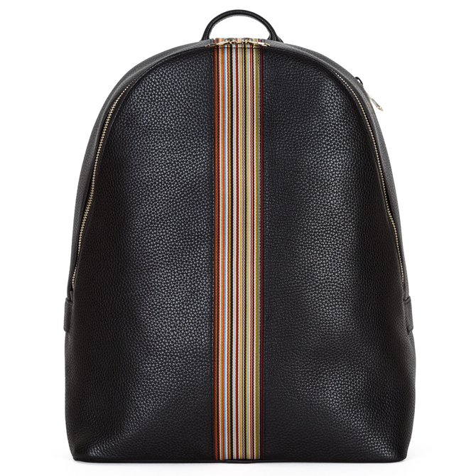Luxury Leather Signature Stripe Backpack