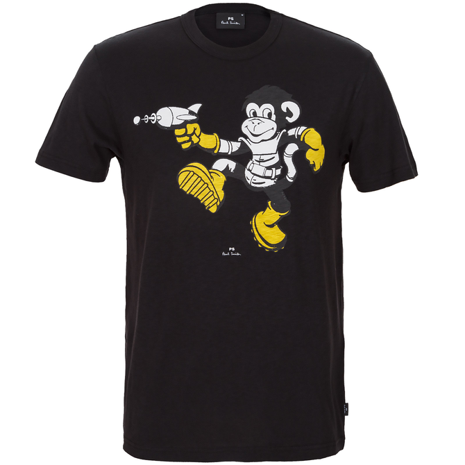 Slim Fit Space Monkey Print T-Shirt