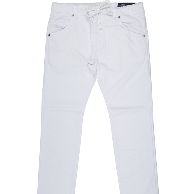 Krooley R-Ne Tapered Fit White Jogg Jean