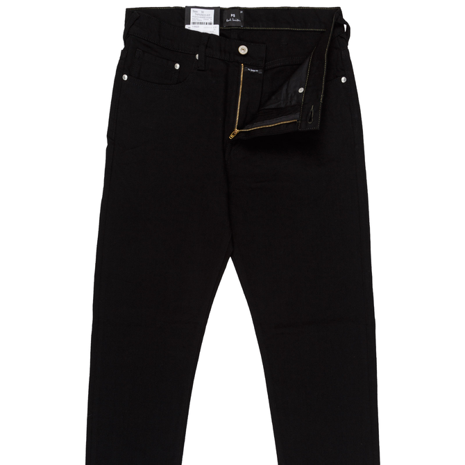 Taper Fit Super Stretch Black Denim Jeans