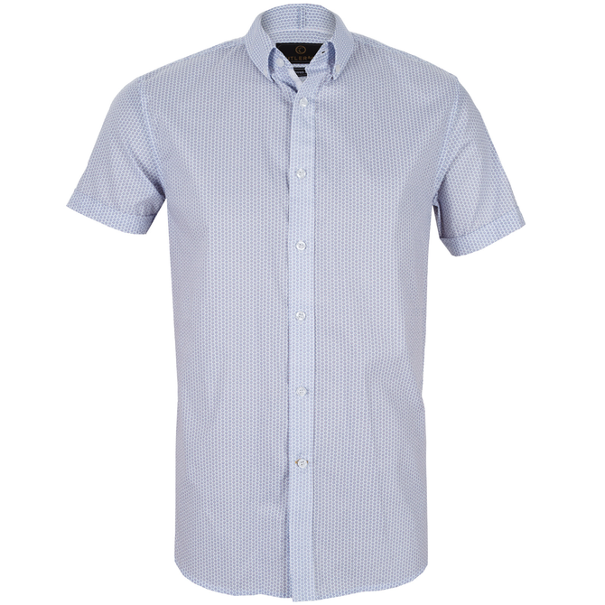 Victor Small Flowers Stretch Cotton Shirt