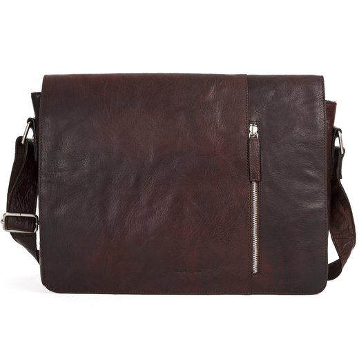 Rustic Leather Computer Satchel-back in stock-Fifth Avenue Menswear