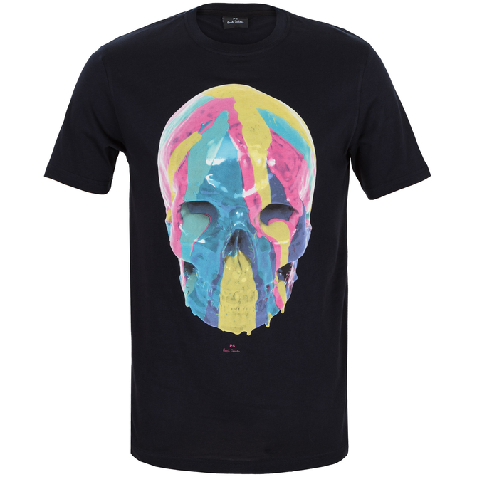 Multi-coloured Skull Print T-Shirt