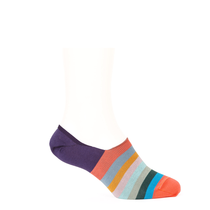 Artist Stripe No Show Loafer Socks