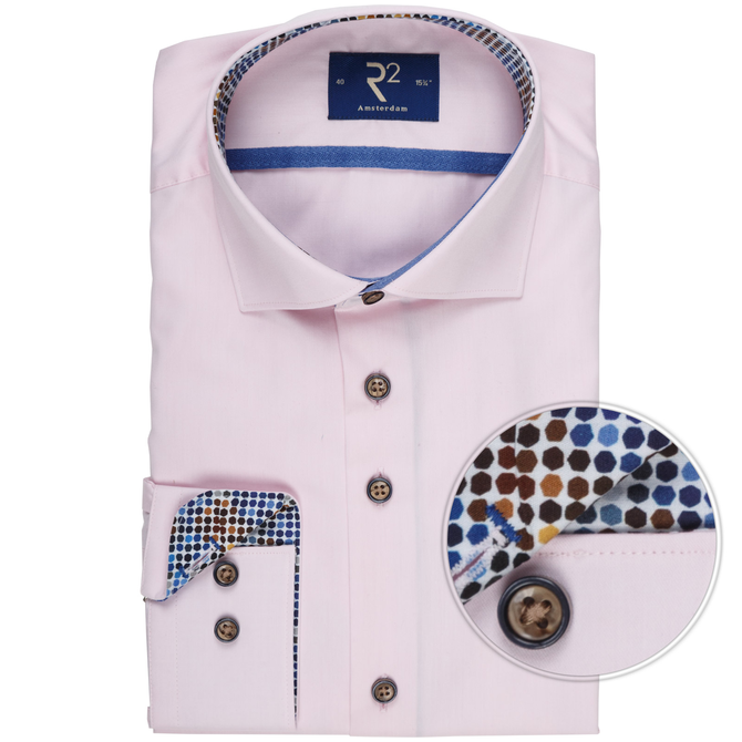 Luxury Cotton Twill Spot Trim Dress Shirt