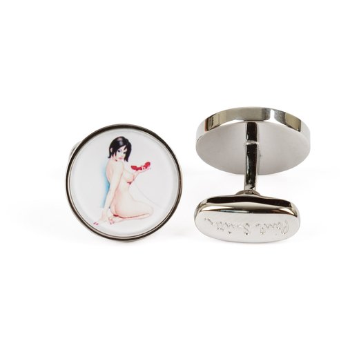 Naked Lady Pin-up Print Cufflinks-on sale-Fifth Avenue Menswear
