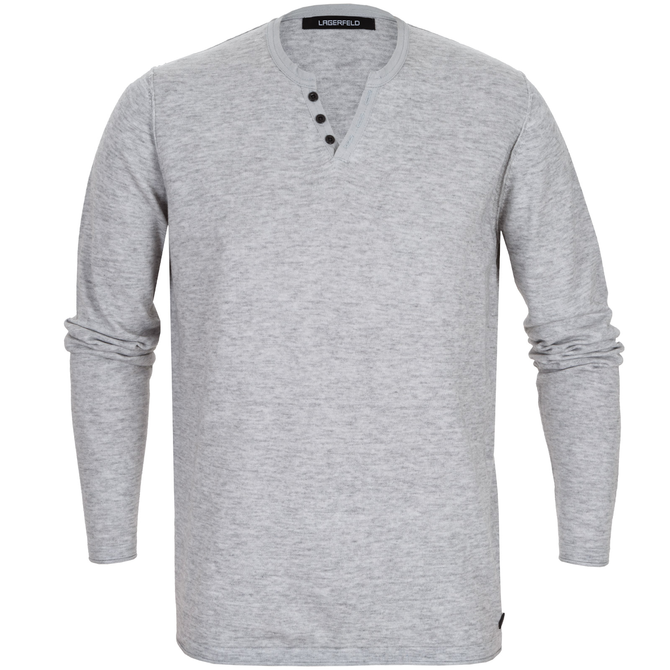 Cotton Knit Henley Pullover