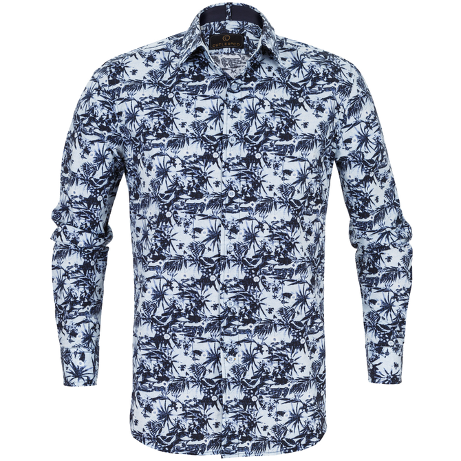 Nigel Floral Stretch Cotton Casual Shirt