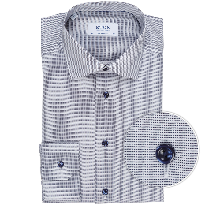 Contemporary Fit Luxury Texture Weave Dress Shirt