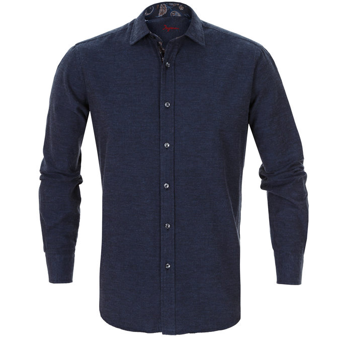 Brushed Cotton Micro Check Casual Shirt