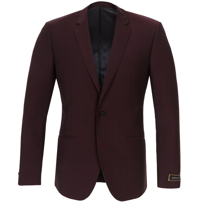Jack Skinny Fit Burgundy Suit Jacket