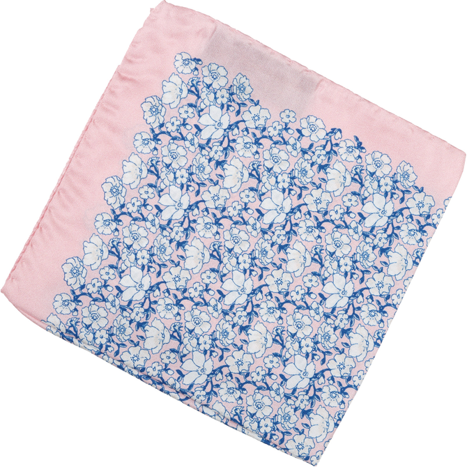 Micro Floral Silk Pocket Square