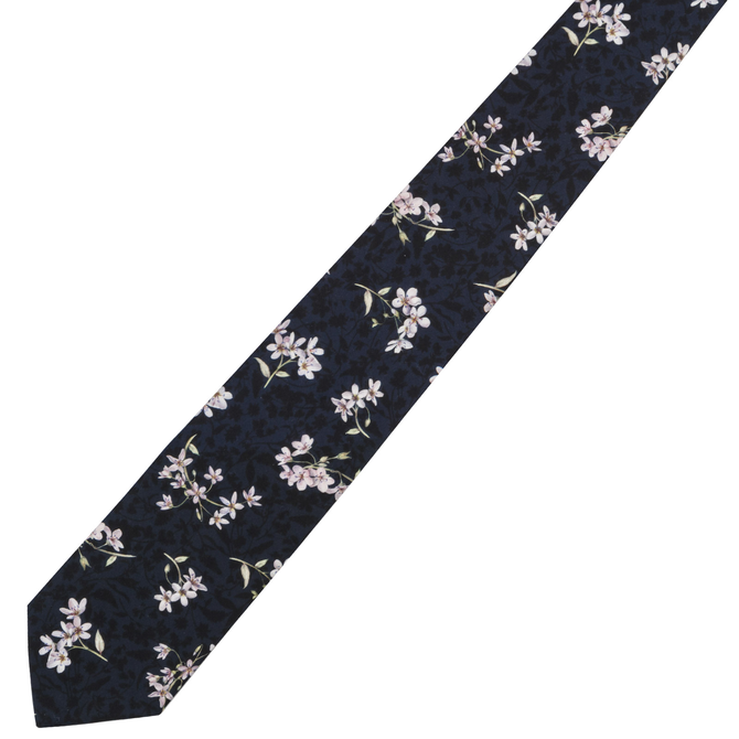 Maya Small Floral Fine Cotton Tie