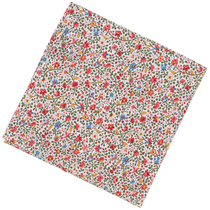 Camille Micro Floral Fine Cotton Pocket Square