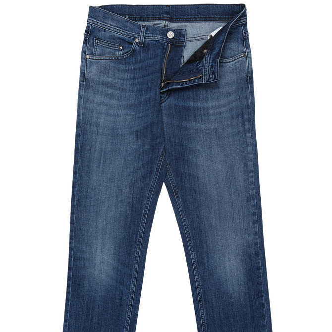 Luxury Slim Fit Aged Stretch Denim Jeans