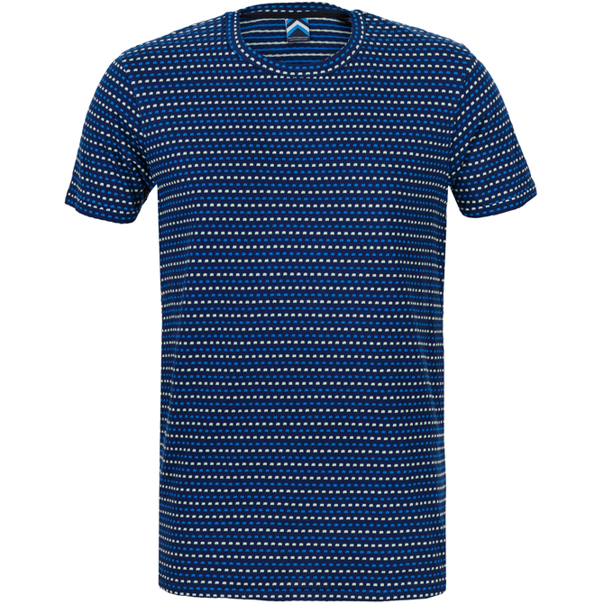 AMS Bleu Dashes Weave T-Shirt