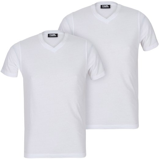 Luxury Cotton 2 Pack V Neck T-Shirt-back in stock-Fifth Avenue Menswear