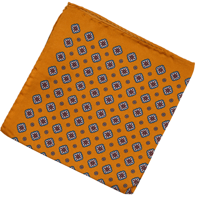 Regal Geometric Silk Pocket Square