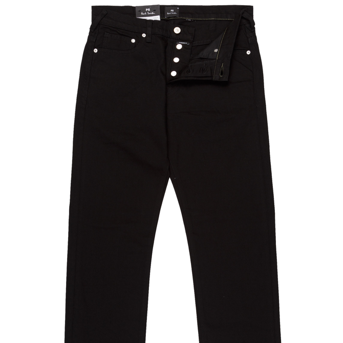 Standard Fit Black Stretch Denim Jeans