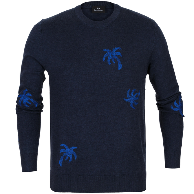Palm Embroidered Pullover