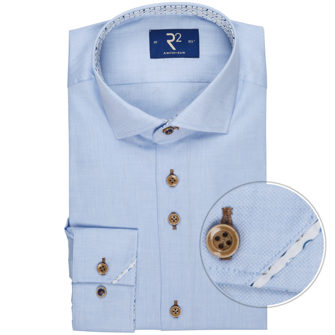 Sky Blue Luxury Oxford Cotton Dress Shirt