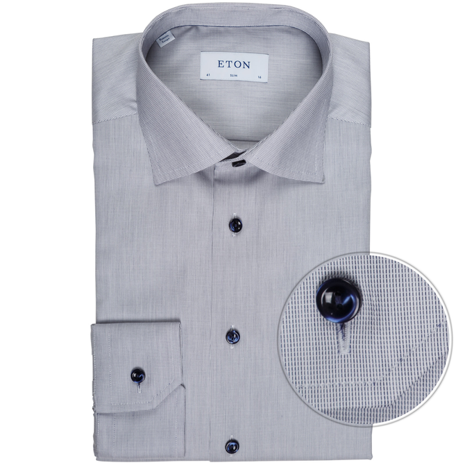 Slim Fit Luxury Cotton Micro Weave Shirt
