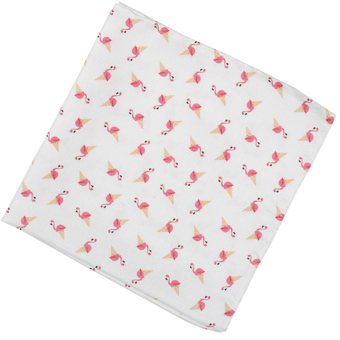 Flamingo Cones Silk Pocket Square