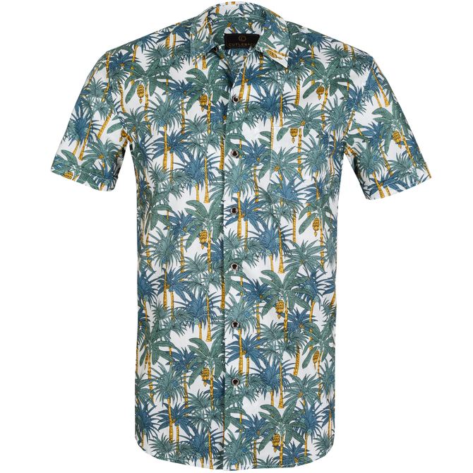 Duke Palm Tree Print Casual Shirt