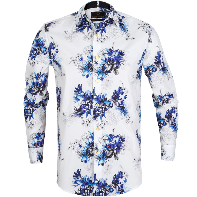 Nigel Big Floral Stretch Cotton Shirt