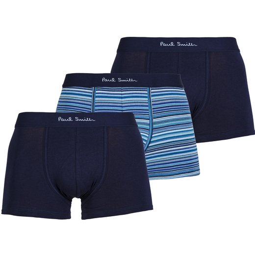 3 Pack Navy & Stripe Trunks-back in stock-Fifth Avenue Menswear