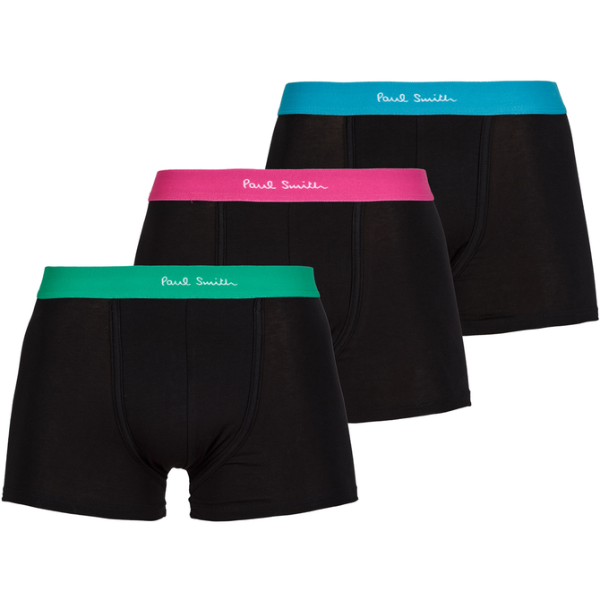 3-Pack Coloured Waistband Low Rise Trunk