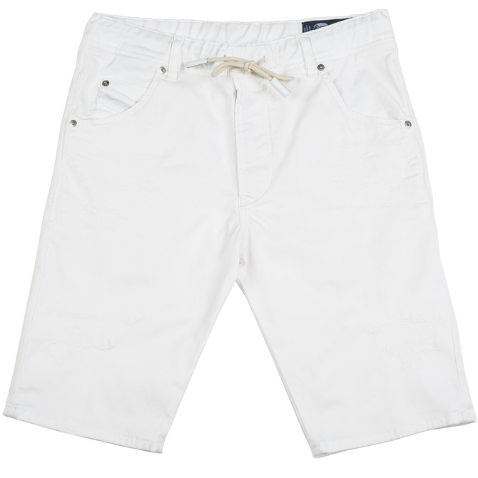 White Krooshort Jogg Jeans Shorts
