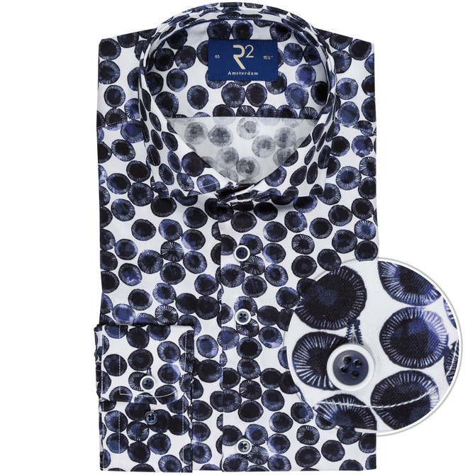 Luxury Cotton Spots Print Dress Shirt
