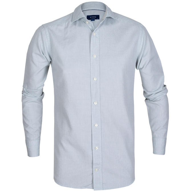 Contemporary Fit Micro Weave Casual Shirt