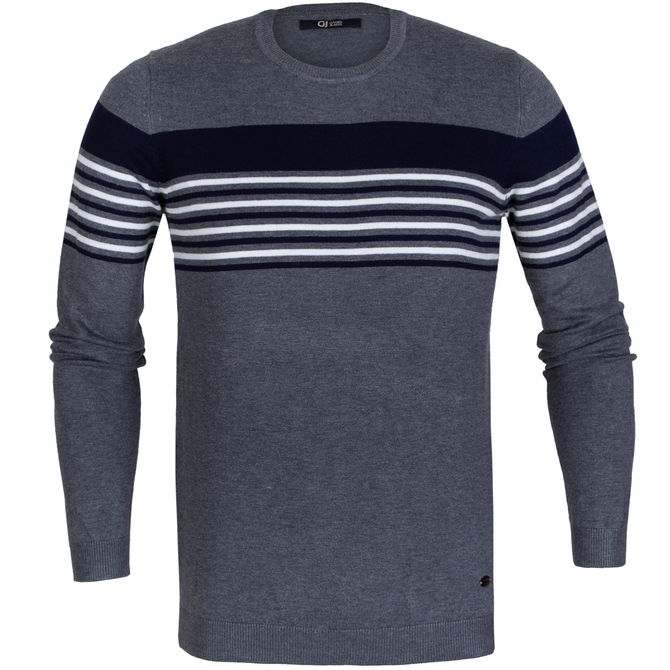 Slim Fit Chest Stripes Pullover