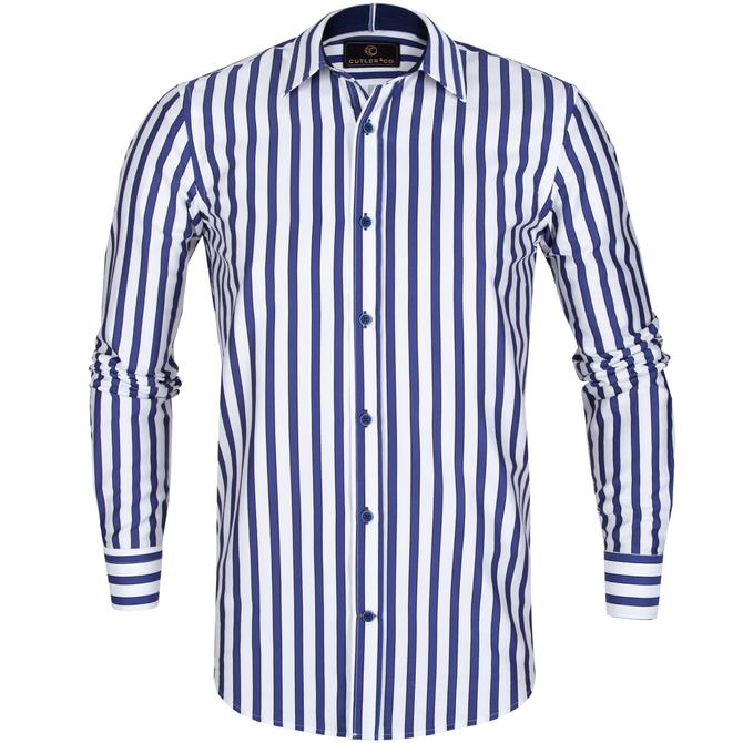 Blake Wide Stripe Cotton Shirt