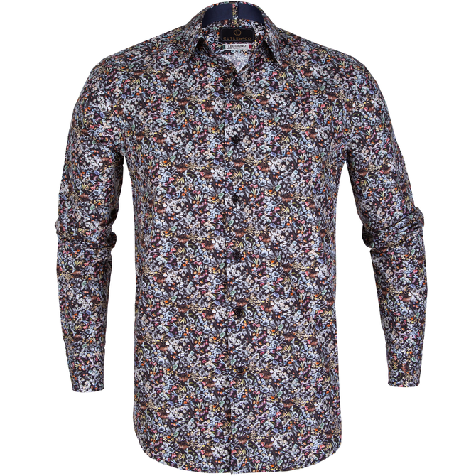 Nigel Floral "Respect" Cotton Casual Shirt