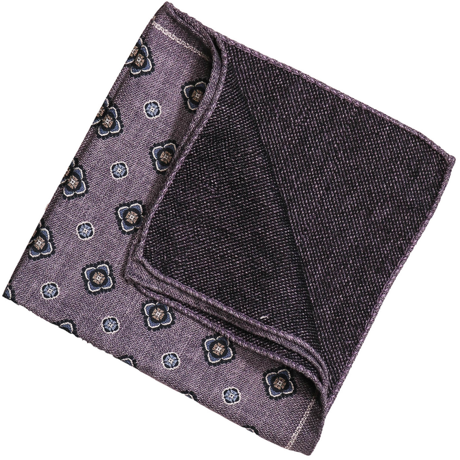 Geometric Pattern Double Sided Silk Pocket Square
