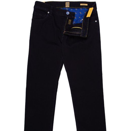 M5 Luxury Slim Fit Black Super Stretch Denim Jeans-essentials-Fifth Avenue Menswear