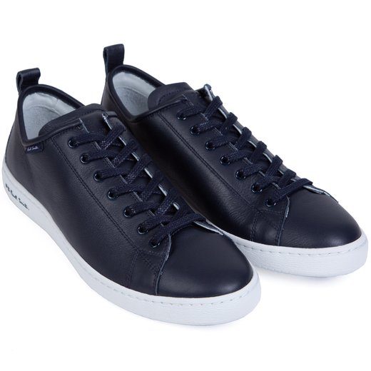 Miyata Navy Leather Sneakers-holiday-Fifth Avenue Menswear