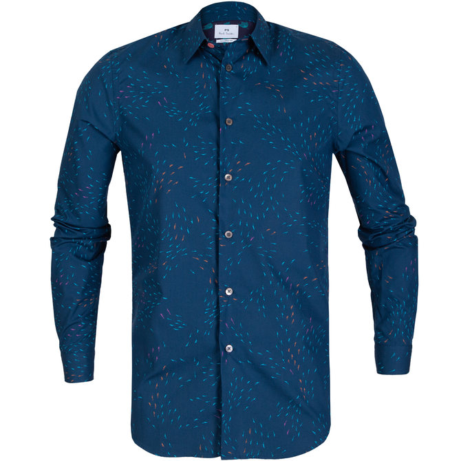 Tailored Fit Weather Arrows Print Shirt