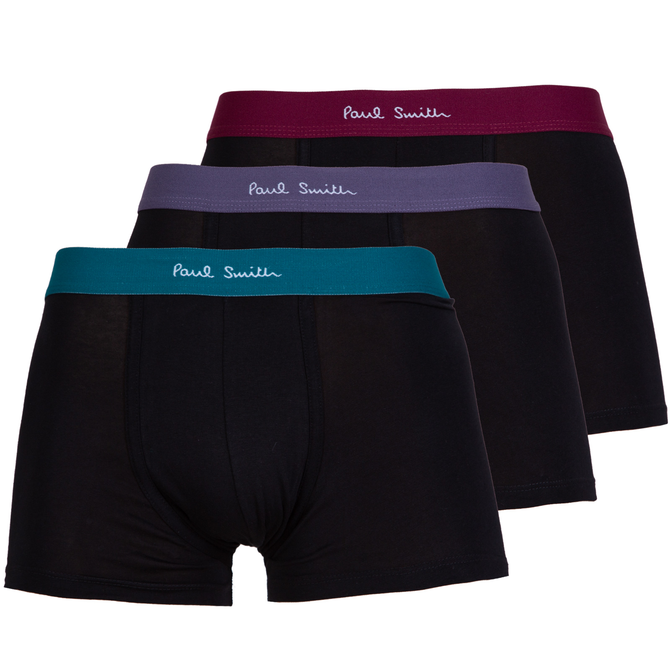 3 Pack Coloured Band Low Rise Trunks